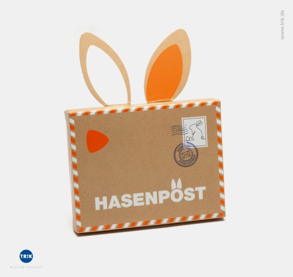 Hasenpost mit Schokoladentafel